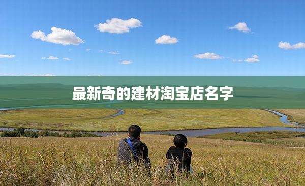 最新奇的建材淘宝店名字