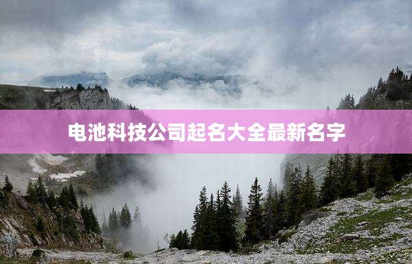 电池科技公司起名大全最新名字