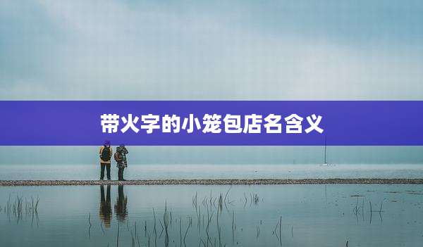 带火字的小笼包店名含义