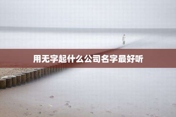 用无字起什么公司名字最好听