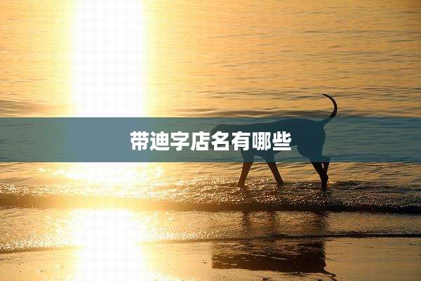 带迪字店名有哪些