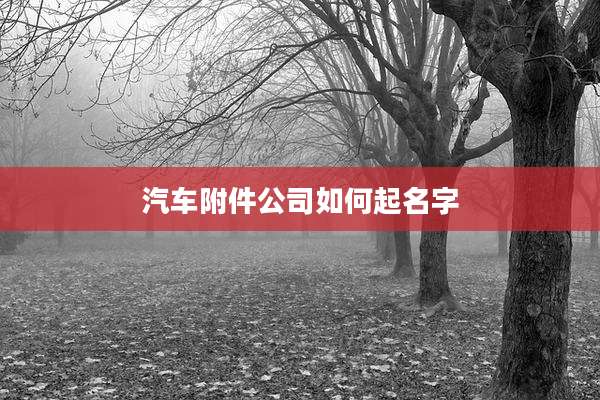 汽车附件公司如何起名字
