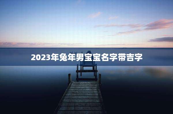 2023年兔年男宝宝名字带吉字