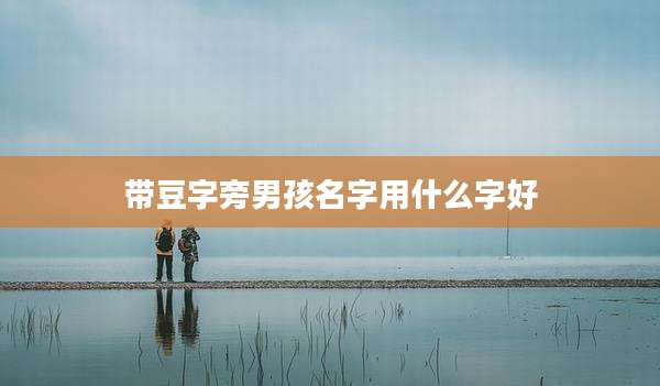 带豆字旁男孩名字用什么字好