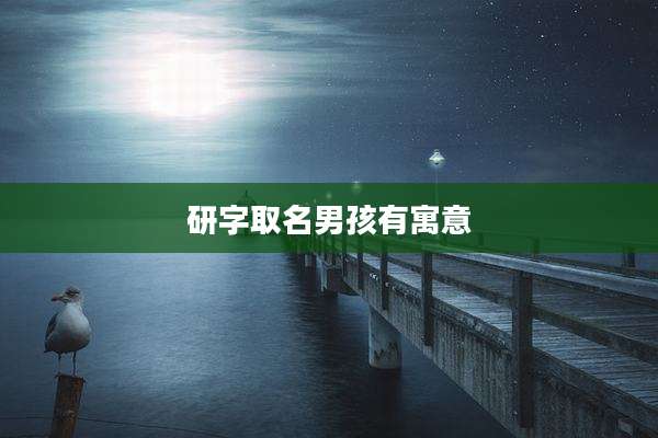 研字取名男孩有寓意