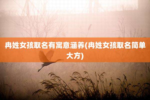 冉姓女孩取名有寓意涵养(冉姓女孩取名简单大方)