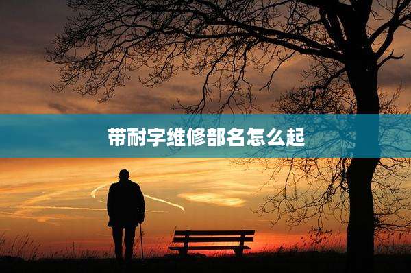 带耐字维修部名怎么起