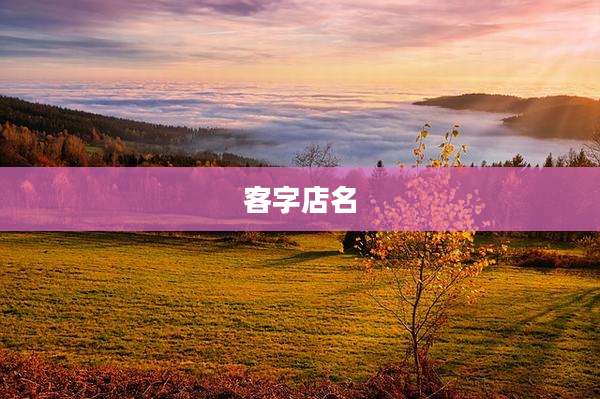 客字店名