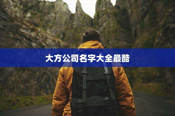 大方公司名字大全最酷