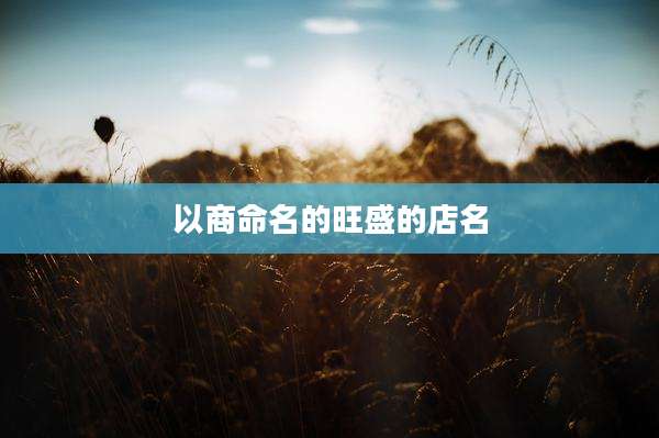以商命名的旺盛的店名