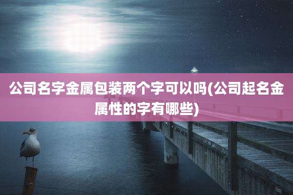 公司名字金属包装两个字可以吗(公司起名金属性的字有哪些)