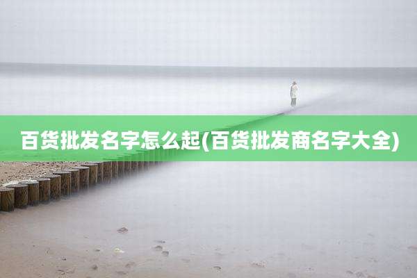 百货批发名字怎么起(百货批发商名字大全)