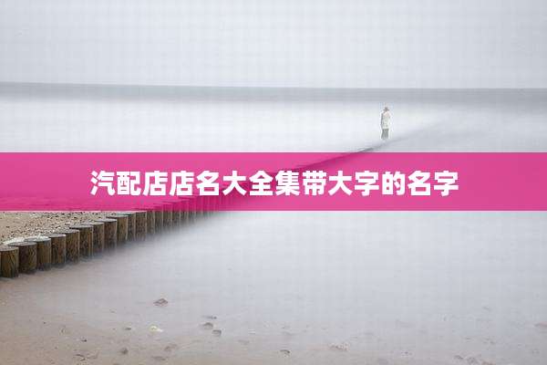 汽配店店名大全集带大字的名字
