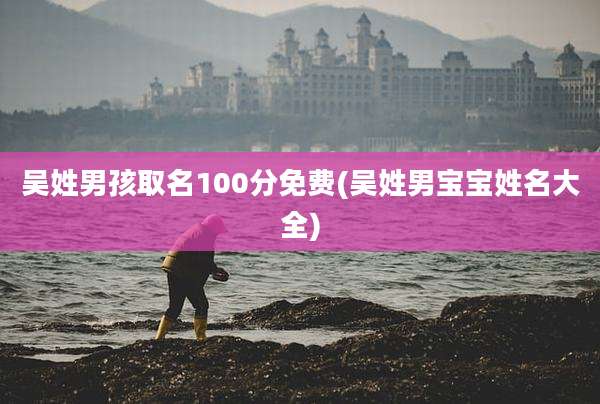 吴姓男孩取名100分免费(吴姓男宝宝姓名大全)