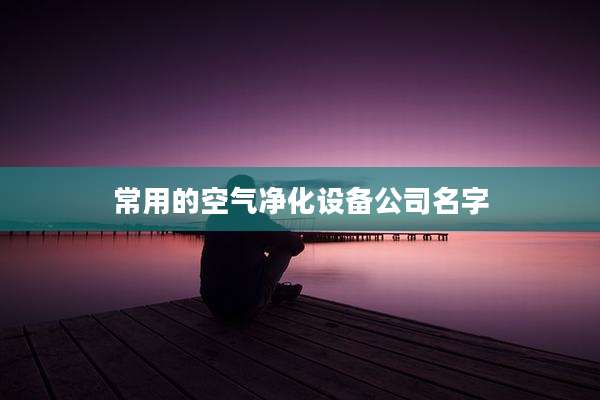 常用的空气净化设备公司名字