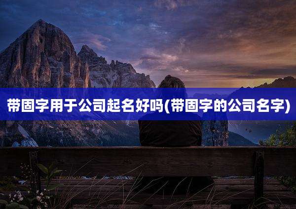 带固字用于公司起名好吗(带固字的公司名字)