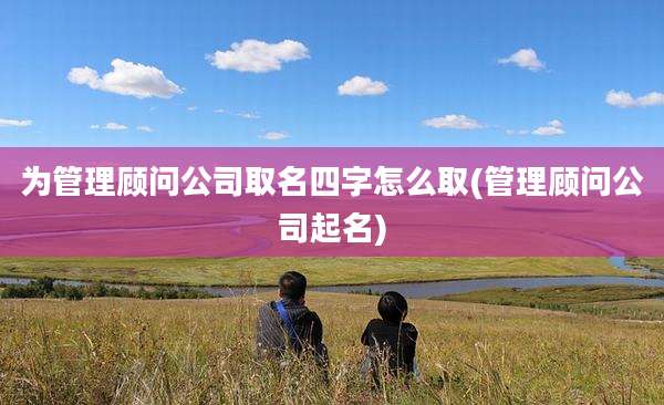为管理顾问公司取名四字怎么取(管理顾问公司起名)