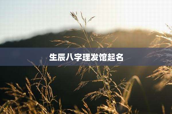 生辰八字理发馆起名