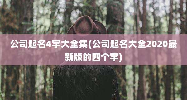 公司起名4字大全集(公司起名大全2020最新版的四个字)