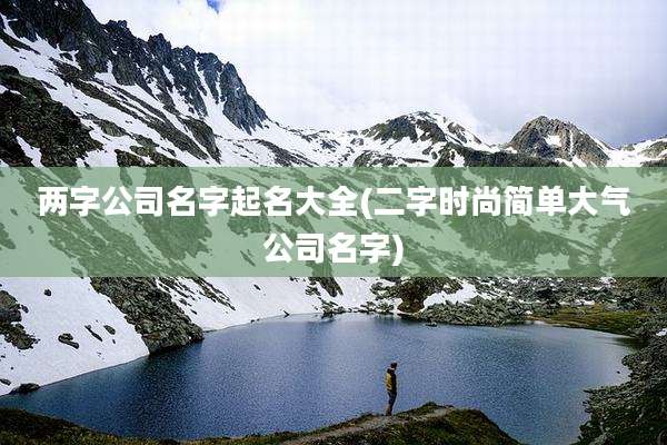 两字公司名字起名大全(二字时尚简单大气公司名字)