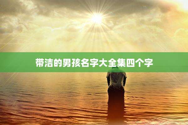 带洁的男孩名字大全集四个字