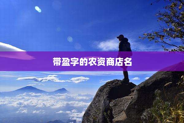 带盈字的农资商店名