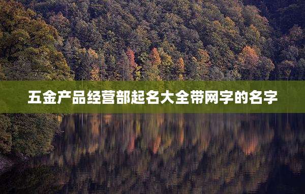 五金产品经营部起名大全带网字的名字