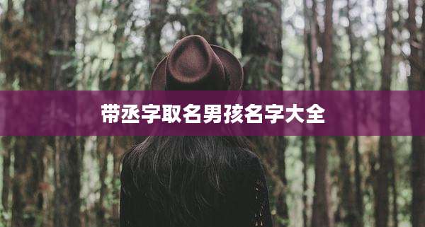 带丞字取名男孩名字大全