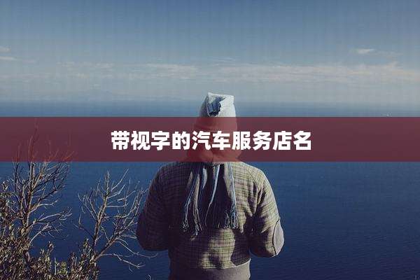 带视字的汽车服务店名