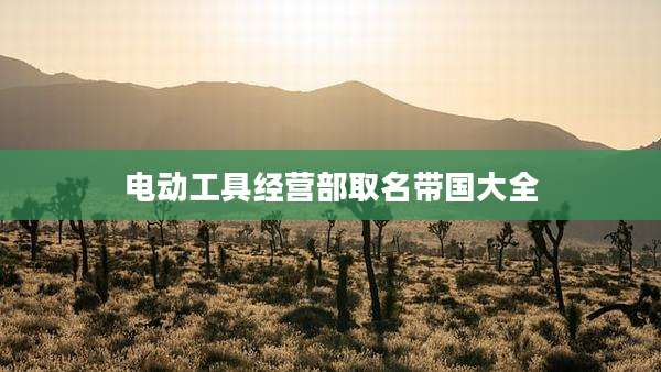 电动工具经营部取名带国大全