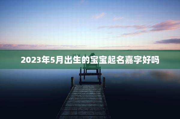 2023年5月出生的宝宝起名嘉字好吗