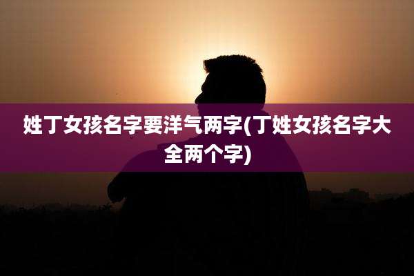 姓丁女孩名字要洋气两字(丁姓女孩名字大全两个字)