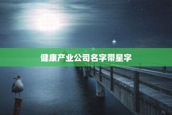 健康产业公司名字带星字