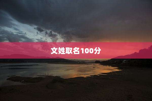 文姓取名100分