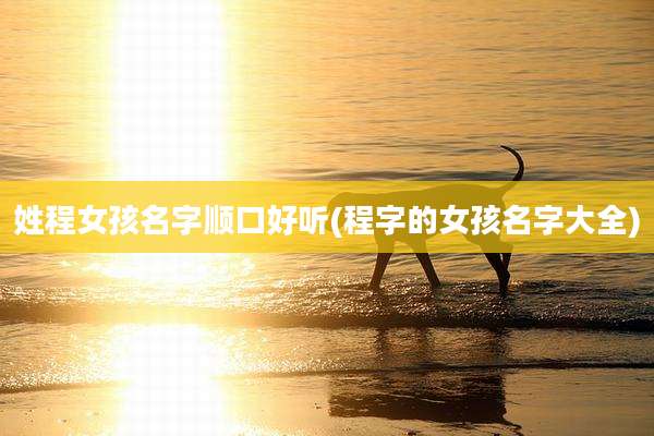 姓程女孩名字顺口好听(程字的女孩名字大全)
