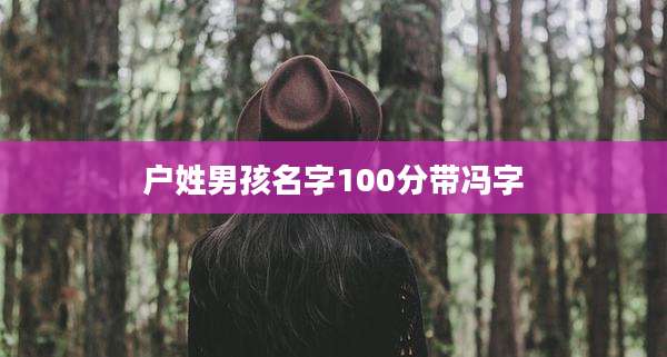 户姓男孩名字100分带冯字