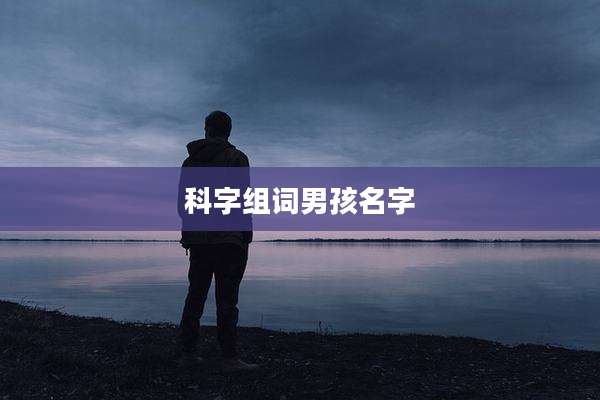科字组词男孩名字