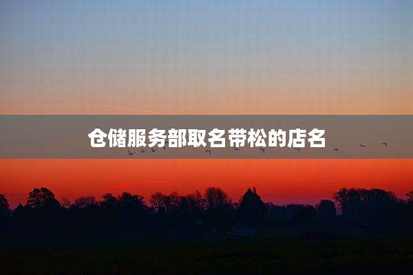 仓储服务部取名带松的店名