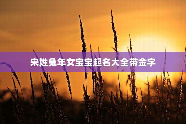 宋姓兔年女宝宝起名大全带金字