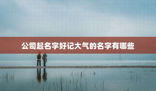 公司起名字好记大气的名字有哪些