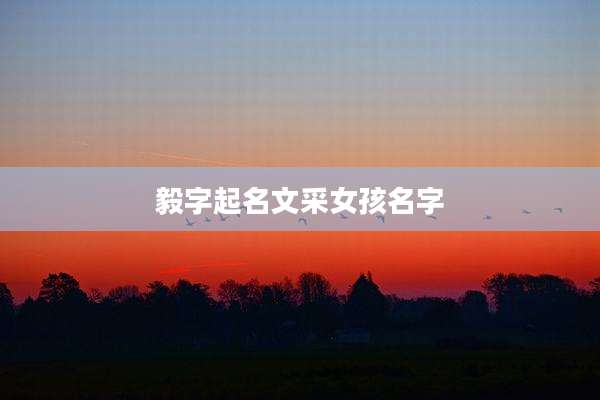 毅字起名文采女孩名字