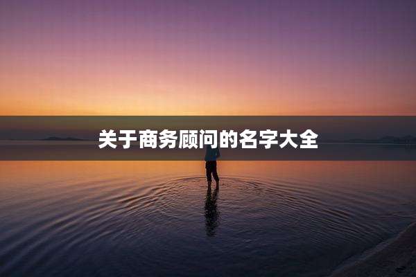 关于商务顾问的名字大全