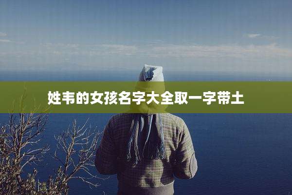 姓韦的女孩名字大全取一字带土