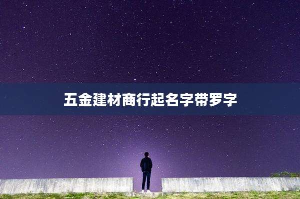 五金建材商行起名字带罗字