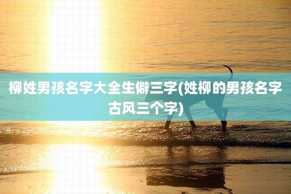 柳姓男孩名字大全生僻三字(姓柳的男孩名字古风三个字)