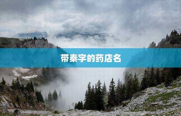 带秦字的药店名