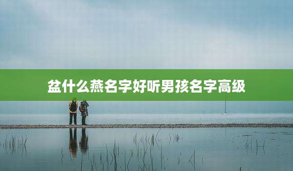 盆什么燕名字好听男孩名字高级