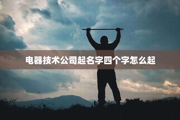 电器技术公司起名字四个字怎么起