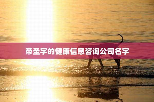 带圣字的健康信息咨询公司名字