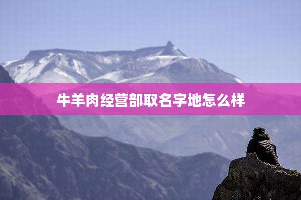 牛羊肉经营部取名字地怎么样